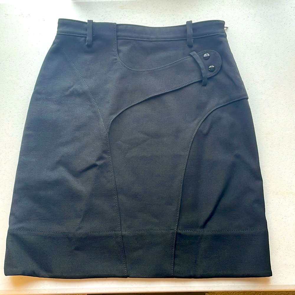 BALENCIAGA black wool skirt